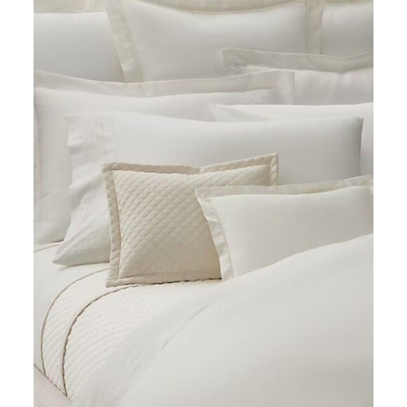 RALPH LAUREN Home Lovan Duvet Cover Full Queen Parchment Off White Preppy Modern - Picture 1 of 9